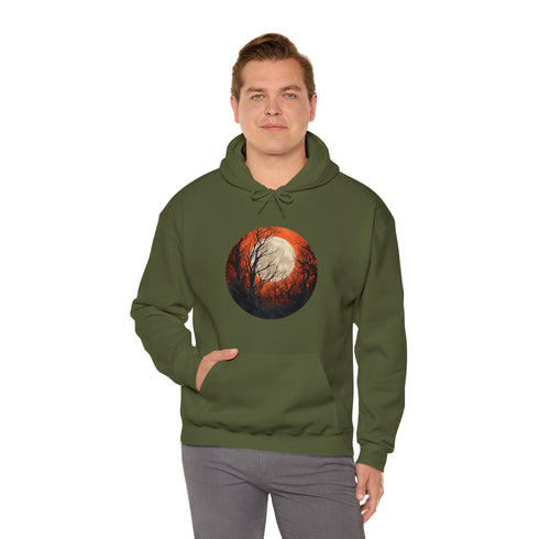 Halloween Harvest Moon - Graphic Hooded Sweatshirt